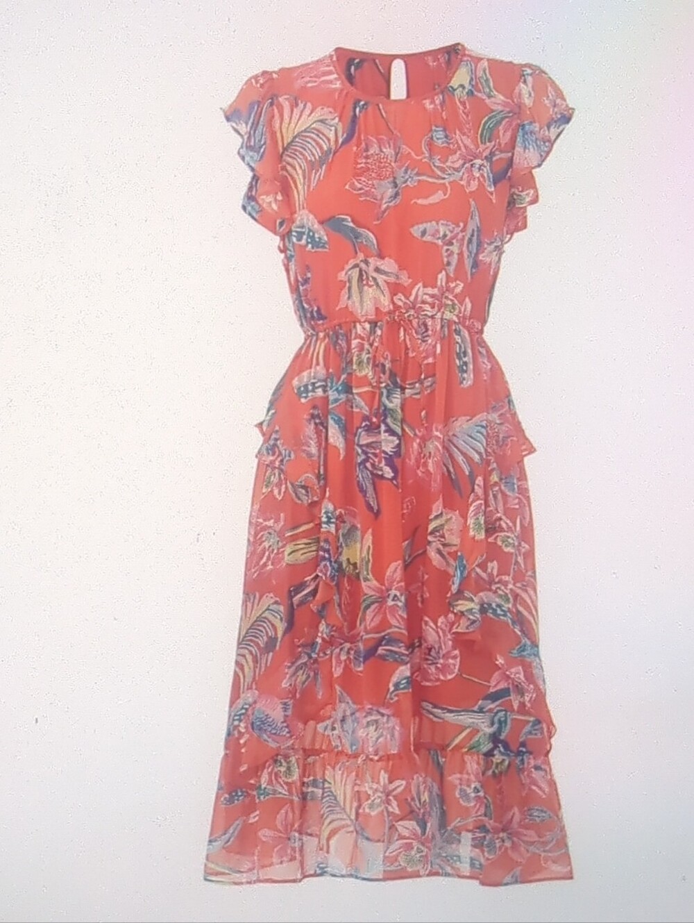 Nwot Banjanan Letitia Midi Silk Floral Dress